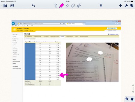Notabilityllä Wilman ja arvioinnin saloja opeopiskelijoille.